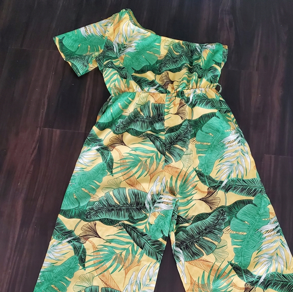 Floral crop jumpsuit